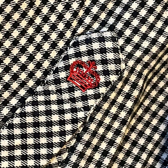 Robert Graham Medium Mens White Black Cotton Check Long Sleeve Button Up Shirt - Picture 4 of 10